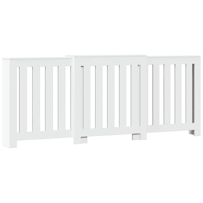 Radiator Cover White 205x21,5x83,5 cm Engineered Wood