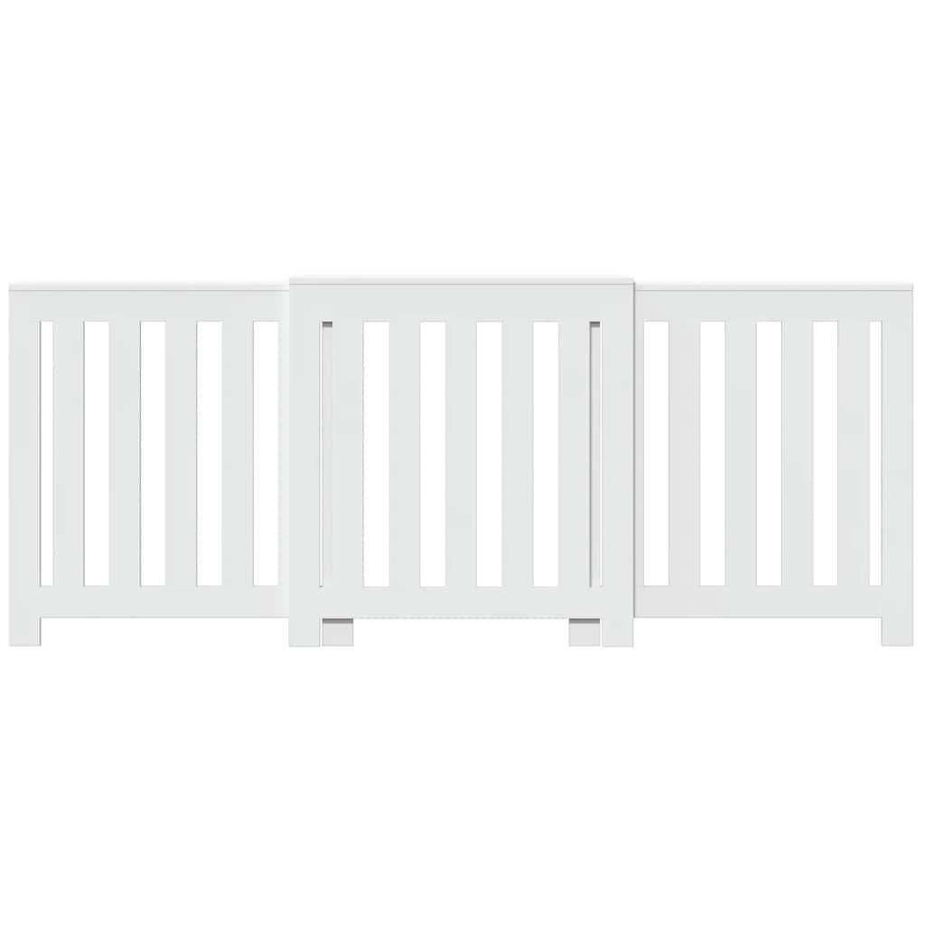 Radiator Cover White 205x21,5x83,5 cm Engineered Wood