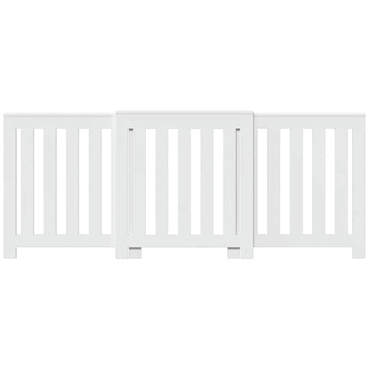 Radiator Cover White 205x21,5x83,5 cm Engineered Wood