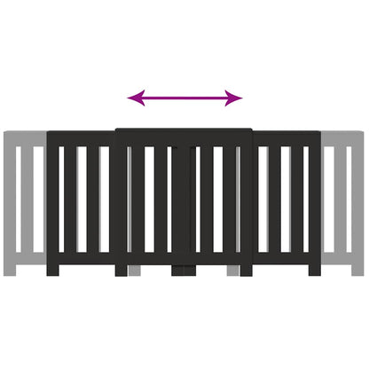 Radiator Cover Black 205x21,5x83,5 cm Engineered Wood