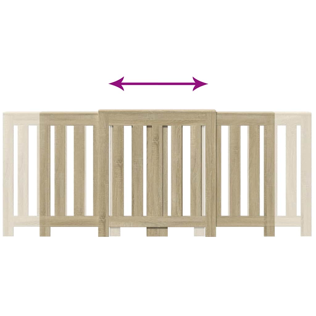 Radiator Cover Sonoma Oak 205x21,5x83,5 cm Engineered Wood