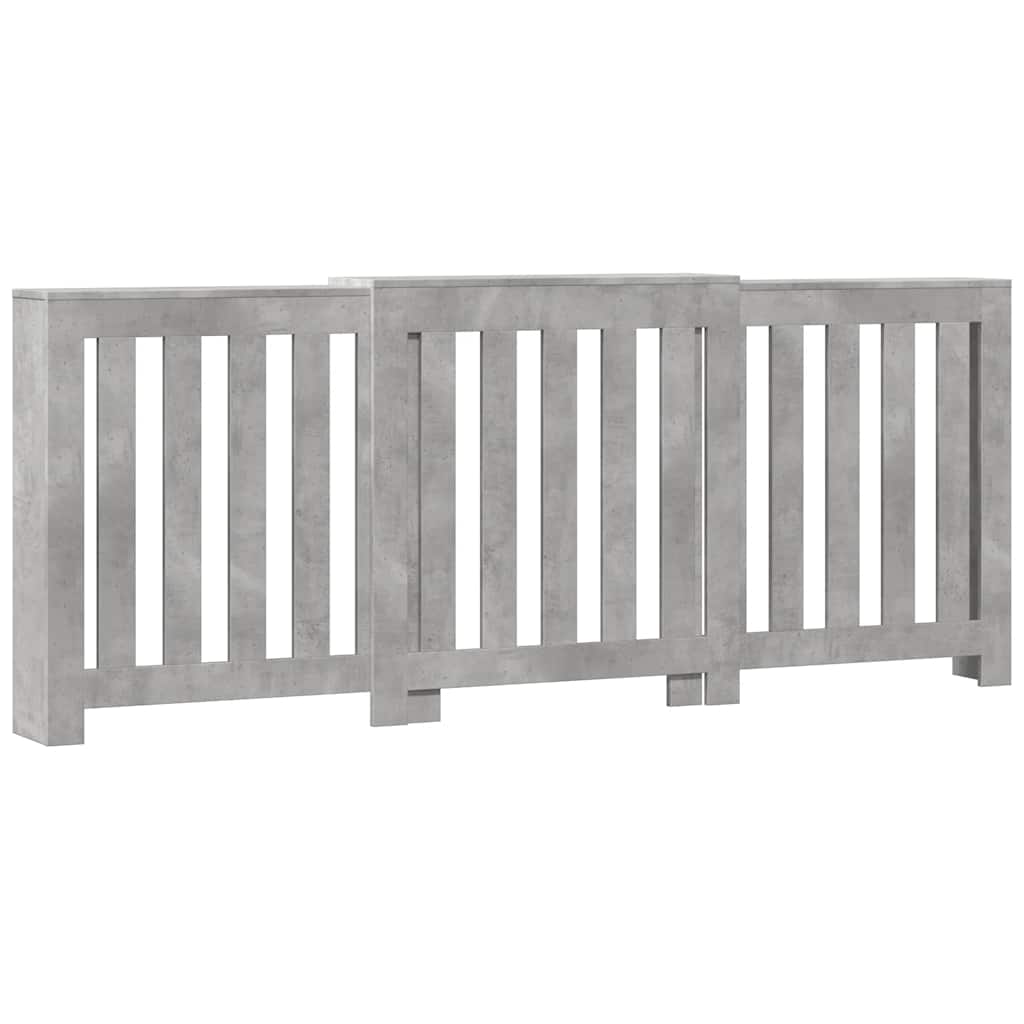 Radiator Cover Concrete Grey 205x21,5x83,5 cm Engineered Wood