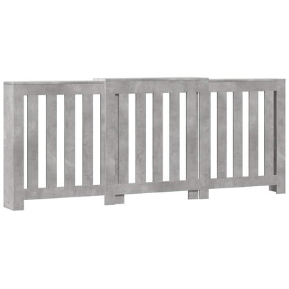 Radiator Cover Concrete Grey 205x21,5x83,5 cm Engineered Wood