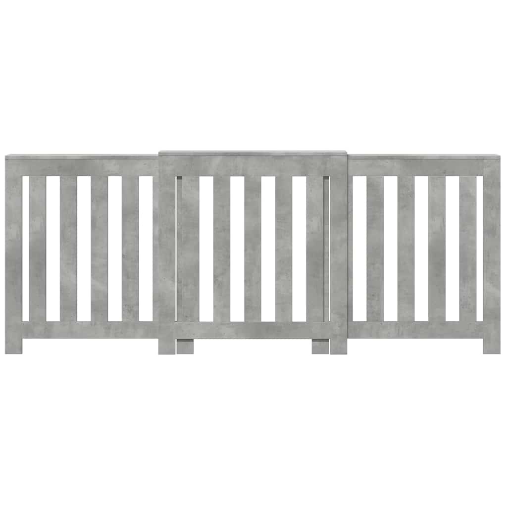 Radiator Cover Concrete Grey 205x21,5x83,5 cm Engineered Wood