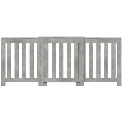 Radiator Cover Concrete Grey 205x21,5x83,5 cm Engineered Wood