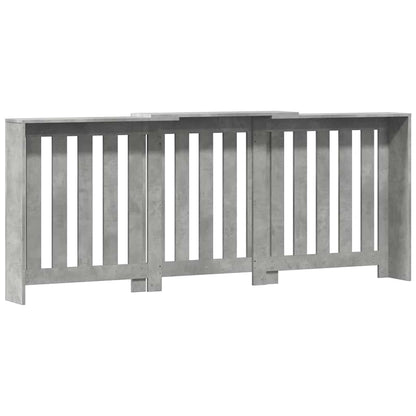 Radiator Cover Concrete Grey 205x21,5x83,5 cm Engineered Wood