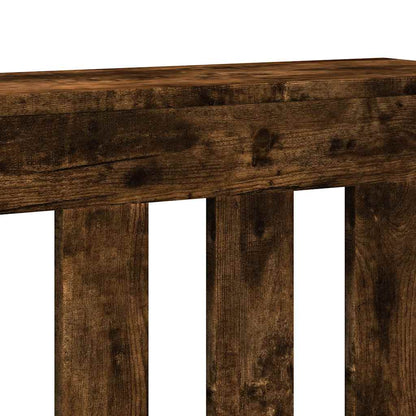 Radiator Cover Smoked Oak 205x21,5x83,5 cm Engineered Wood