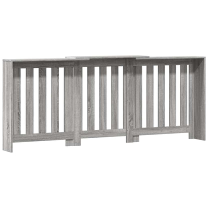 Radiator Cover Grey Sonoma 205x21,5x83,5 cm Engineered Wood