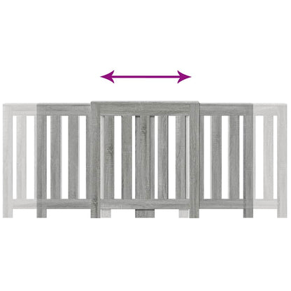 Radiator Cover Grey Sonoma 205x21,5x83,5 cm Engineered Wood