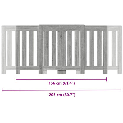 Radiator Cover Grey Sonoma 205x21,5x83,5 cm Engineered Wood