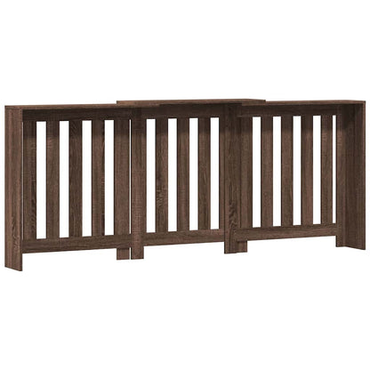 Radiator Cover Brown Oak 205x21,5x83,5 cm Engineered Wood