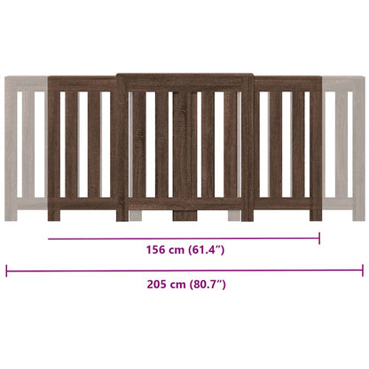 Radiator Cover Brown Oak 205x21,5x83,5 cm Engineered Wood