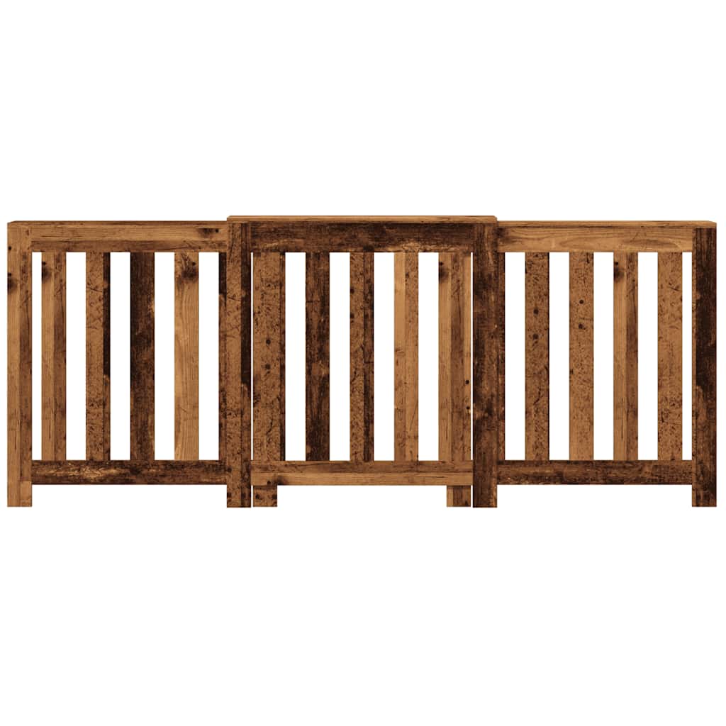 Radiator Cover Old Wood 205x21,5x83,5 cm Engineered Wood