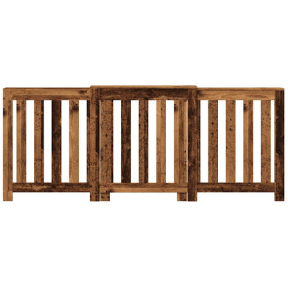 Radiator Cover Old Wood 205x21,5x83,5 cm Engineered Wood