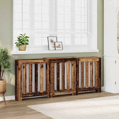Radiator Cover Old Wood 205x21,5x83,5 cm Engineered Wood