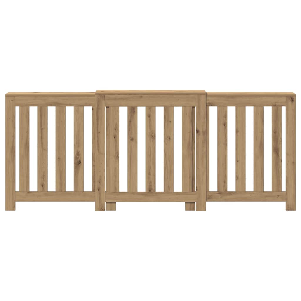 Radiator Cover Artisian Oak 205x21,5x83,5 cm Engineered Wood