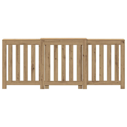 Radiator Cover Artisian Oak 205x21,5x83,5 cm Engineered Wood