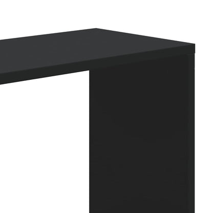 Bookcase 5-Tier Black 80,5x23,5x162,5 cm Engineered Wood