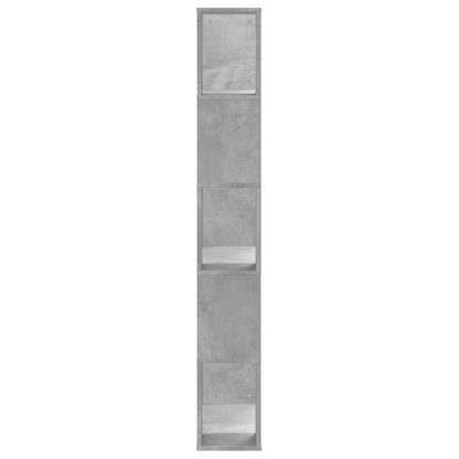 Bookcase 5-Tier Concrete Grey 80,5x23,5x162,5 cm Engineered Wood