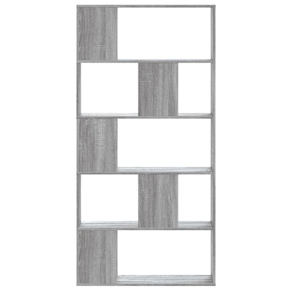Bookcase 5-Tier Grey Sonoma 80,5x23,5x162,5 cm Engineered Wood