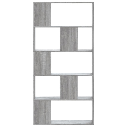 Bookcase 5-Tier Grey Sonoma 80,5x23,5x162,5 cm Engineered Wood