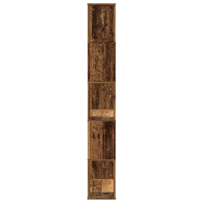 Bookcase 5-Tier Old Wood 80,5x23,5x162,5 cm Engineered Wood