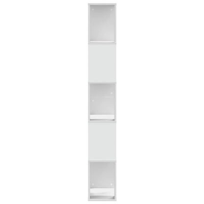 Bookcase 5-Tier White 45x23,5x162,5 cm Engineered Wood