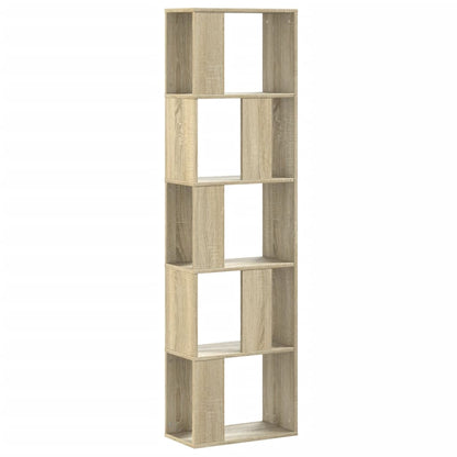 Bookcase 5-Tier Sonoma Oak 45x23,5x162,5 cm Engineered Wood