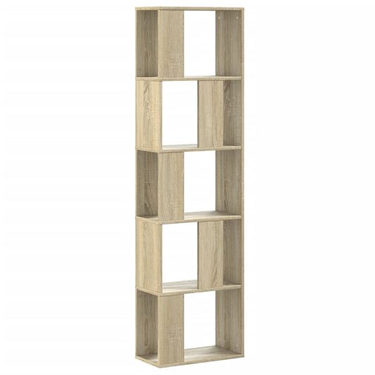Bookcase 5-Tier Sonoma Oak 45x23,5x162,5 cm Engineered Wood