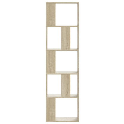 Bookcase 5-Tier Sonoma Oak 45x23,5x162,5 cm Engineered Wood