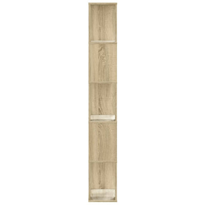 Bookcase 5-Tier Sonoma Oak 45x23,5x162,5 cm Engineered Wood