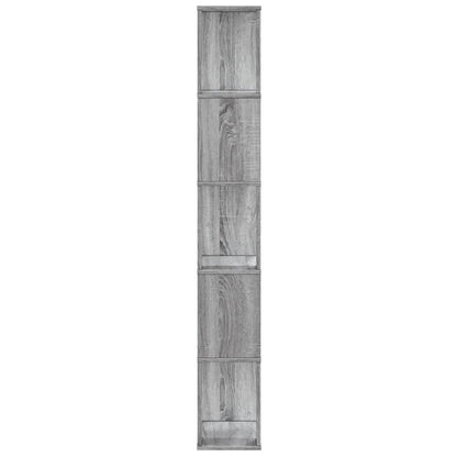 Bookcase 5-Tier Grey Sonoma 45x23,5x162,5 cm Engineered Wood