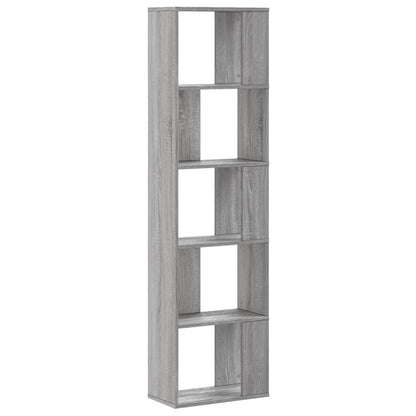 Bookcase 5-Tier Grey Sonoma 45x23,5x162,5 cm Engineered Wood