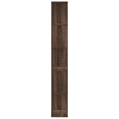 Bookcase 5-Tier Brown Oak 45x23,5x162,5 cm Engineered Wood