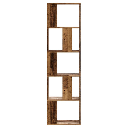 Bookcase 5-Tier Old Wood 45x23,5x162,5 cm Engineered Wood