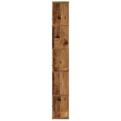 Bookcase 5-Tier Old Wood 45x23,5x162,5 cm Engineered Wood