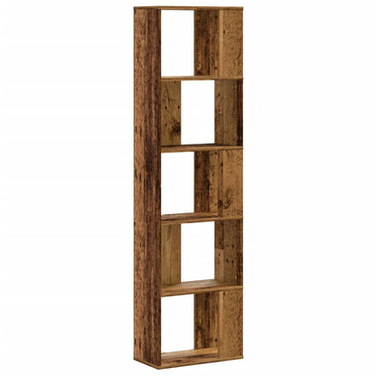 Bookcase 5-Tier Old Wood 45x23,5x162,5 cm Engineered Wood