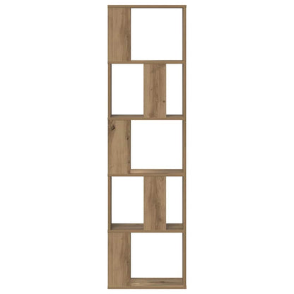 Bookcase 5-Tier Artisian Oak 45x23,5x162,5 cm Engineered Wood