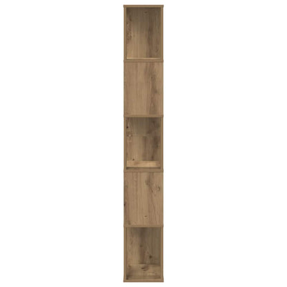 Bookcase 5-Tier Artisian Oak 45x23,5x162,5 cm Engineered Wood