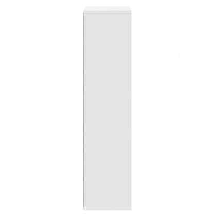 Bookcase White 50x25x105 cm Engineered Wood
