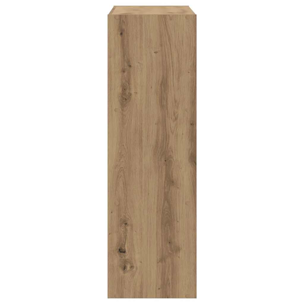 Bookcase Artisian Oak 102x32x102 cm Engineered Wood
