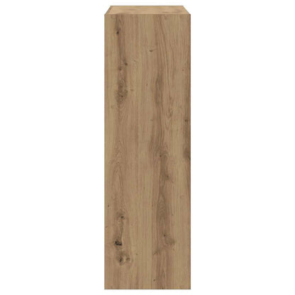 Bookcase Artisian Oak 102x32x102 cm Engineered Wood