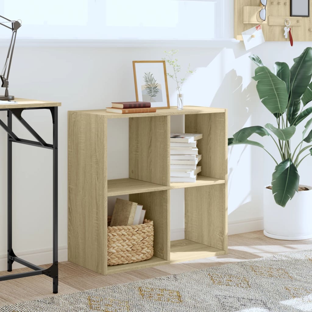 Bookcase Sonoma Oak 68,5x32x68,5 cm Engineered Wood