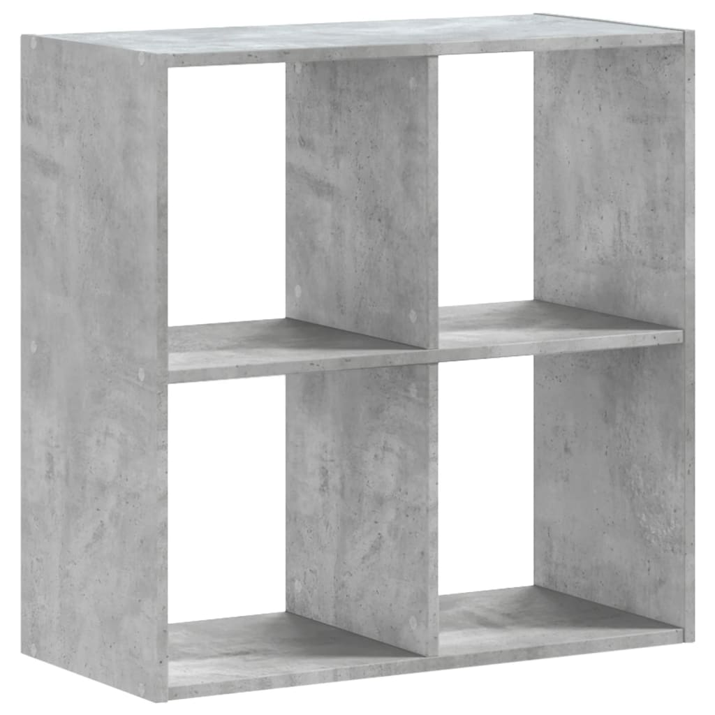 Bookcase Concrete Grey 68,5x32x68,5 cm Engineered Wood