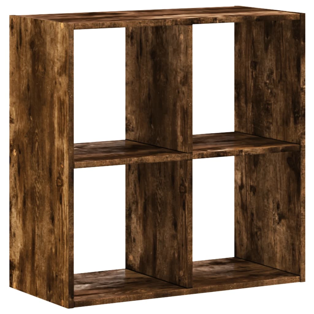 Bookcase Smoked Oak 68,5x32x68,5 cm Engineered Wood