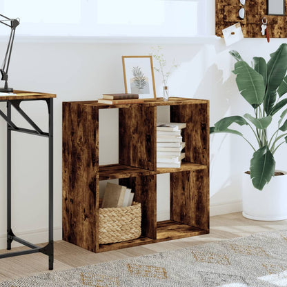 Bookcase Smoked Oak 68,5x32x68,5 cm Engineered Wood