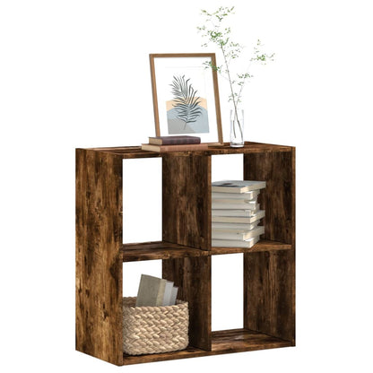 Bookcase Smoked Oak 68,5x32x68,5 cm Engineered Wood