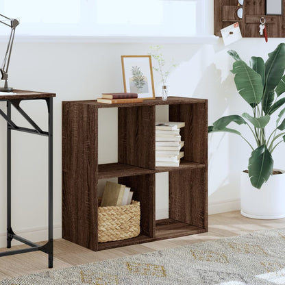 Bookcase Brown Oak 68,5x32x68,5 cm Engineered Wood