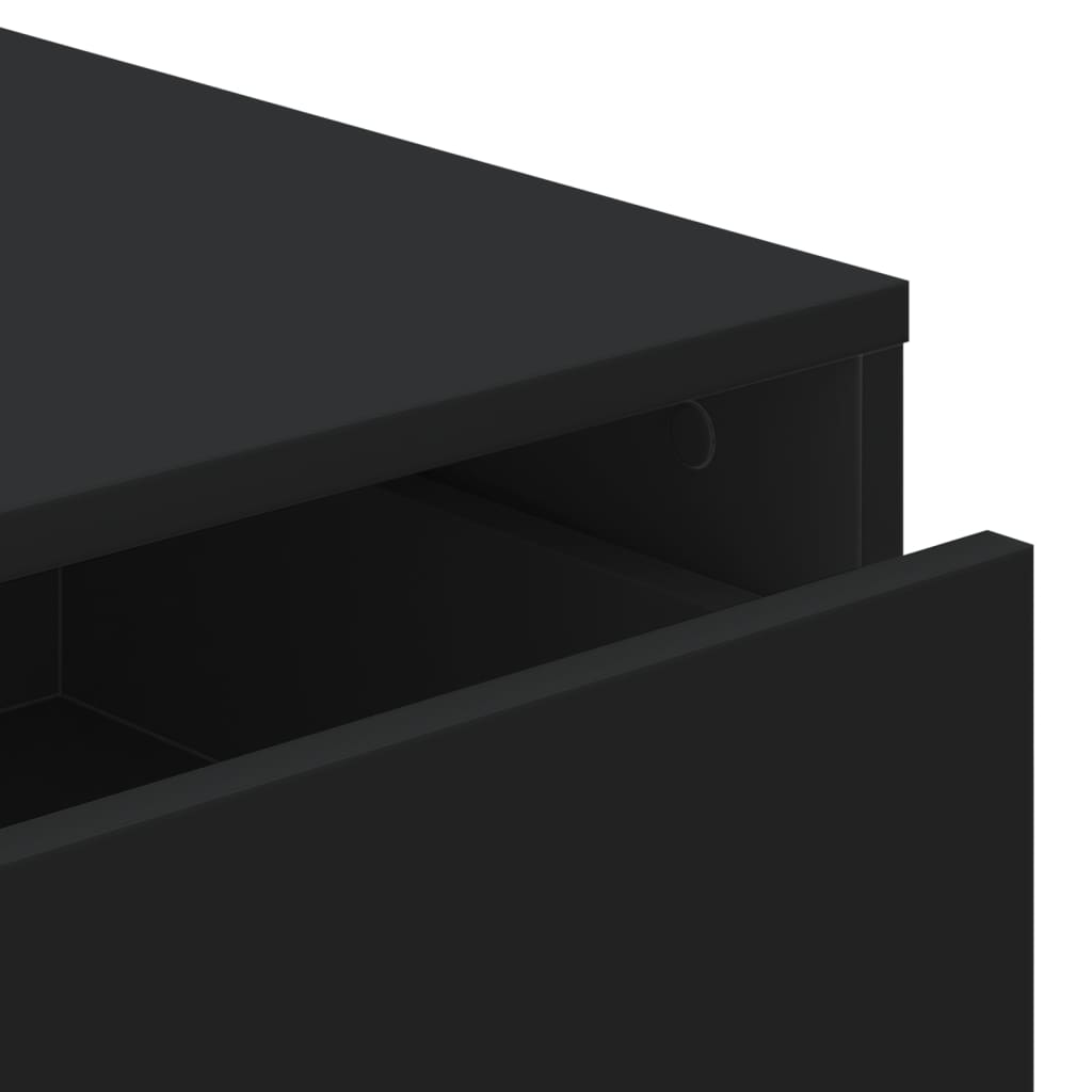 Corner Chest of Drawers Black 40x41x76 cm Engineered Wood