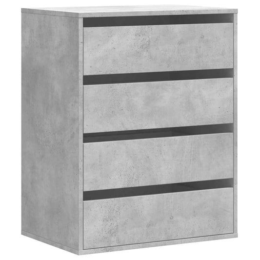 Corner Chest of Drawers Concrete Grey 60x41x76 cm Engineered Wood